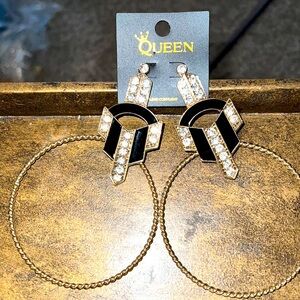 Gold tone, hoop, earrings